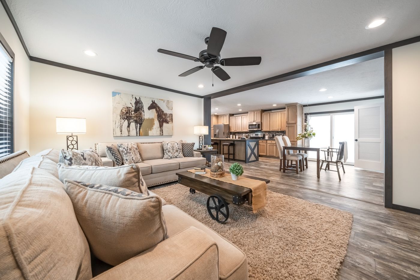 Gray and white plaid pattern.