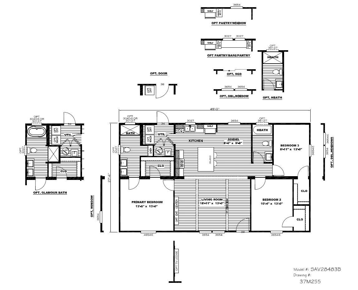 Floor plan of a building, showing rooms, furniture, and architectural details. Black and white line drawing.