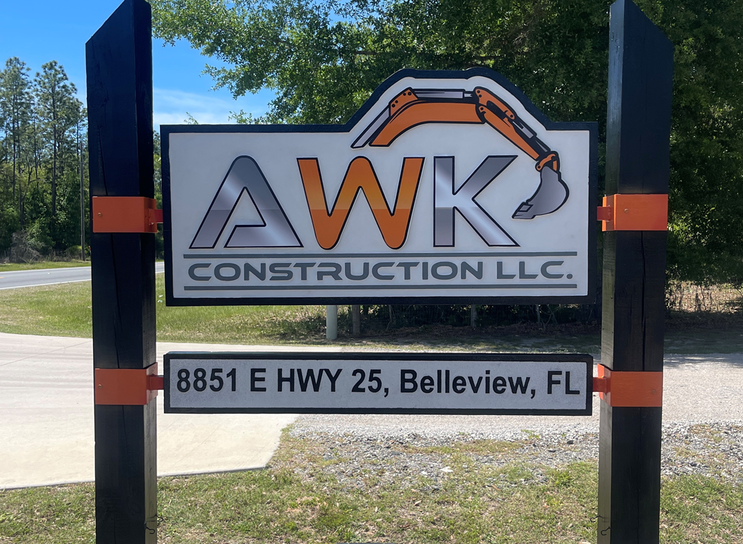 AWK Construction sign
