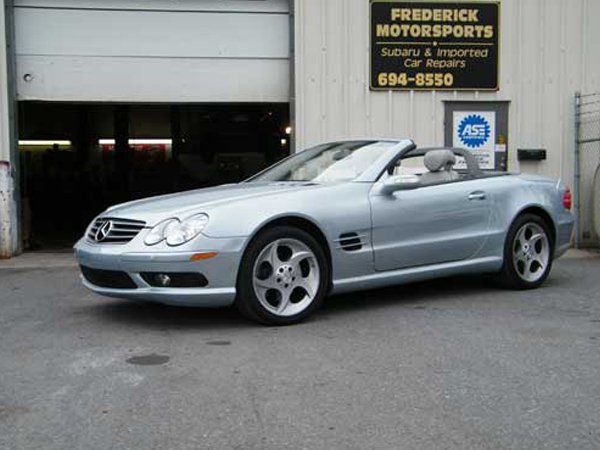 Car in front of the shop