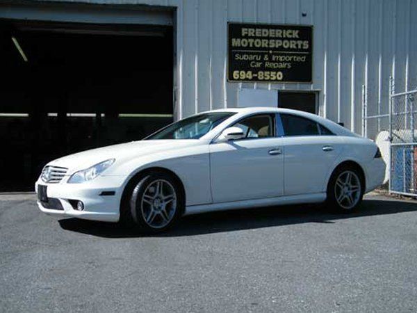 Car in front of the shop