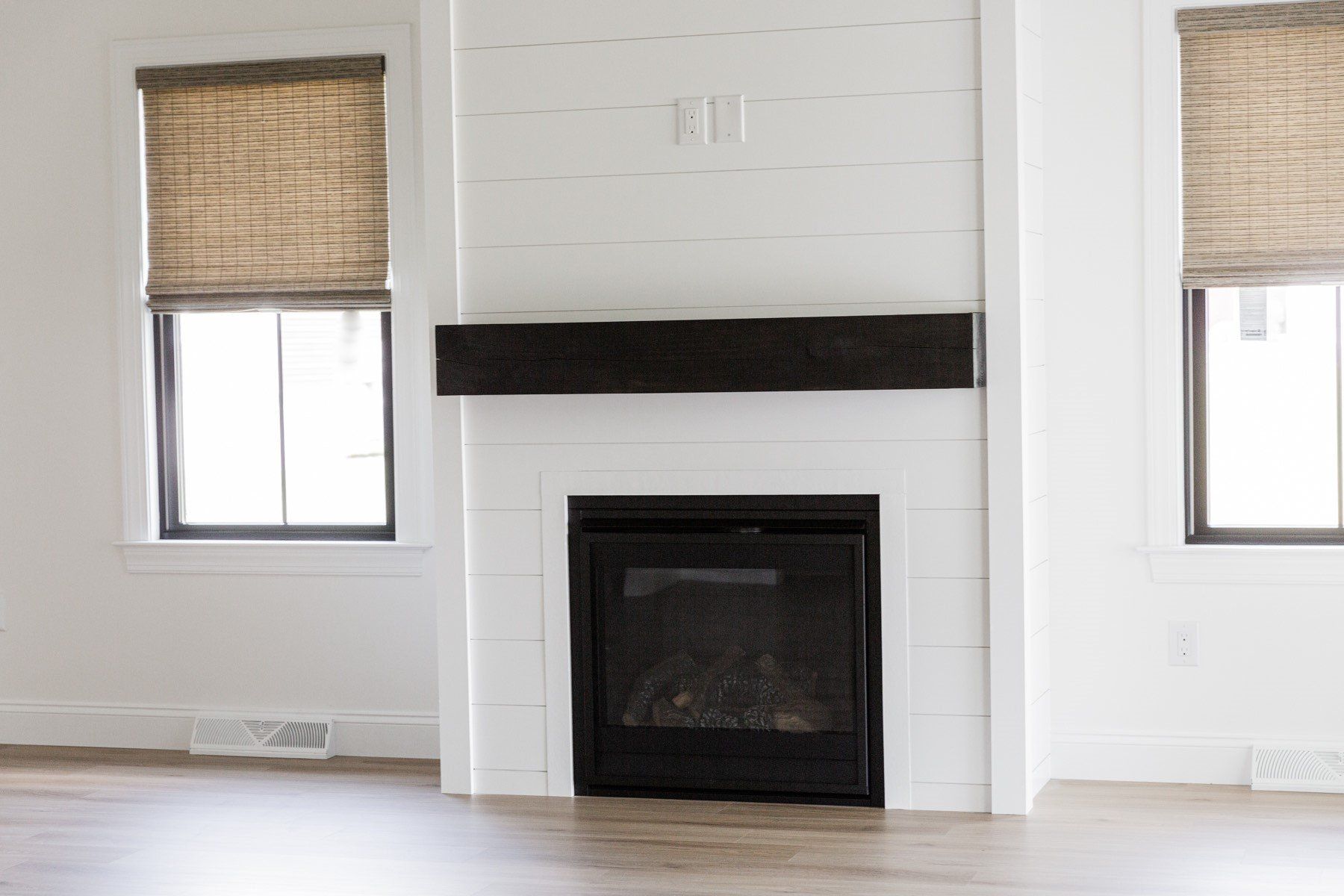 White fireplace