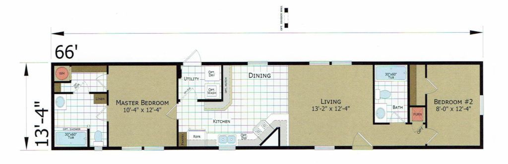 A floor plan of a house with the numbers 66 on it