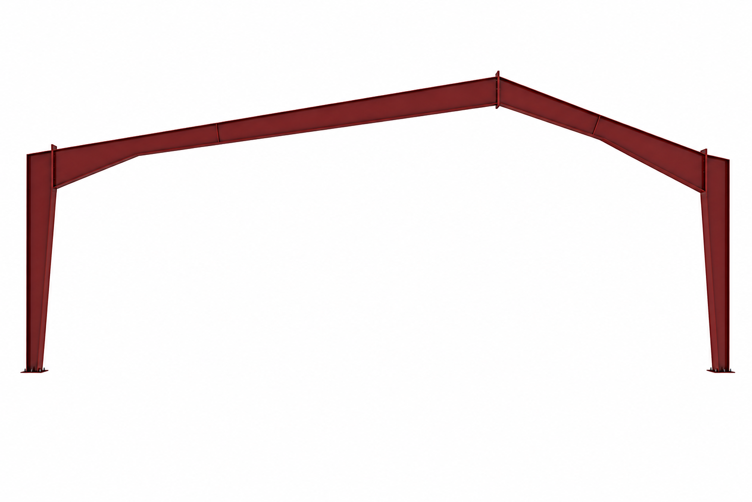 Simple brown line drawing of a peaked roof or tent frame on a white background