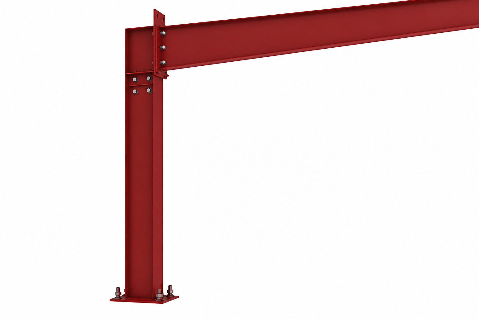 Brown wooden roof truss frame on a white background