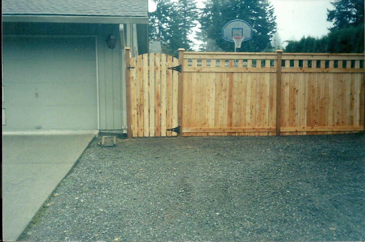 Cedar wood fence