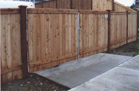 Modern wood fence
