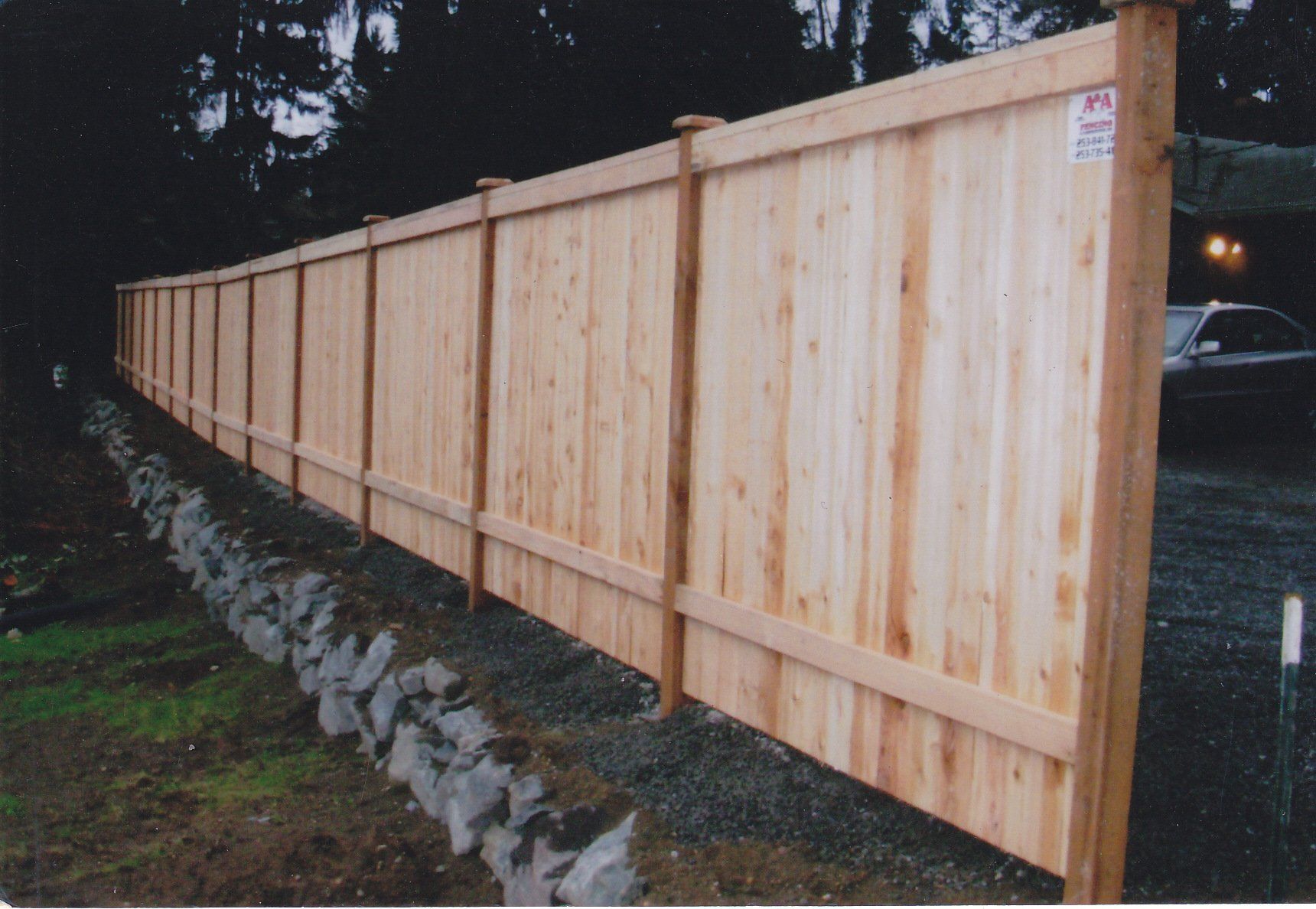 Modern wood fence