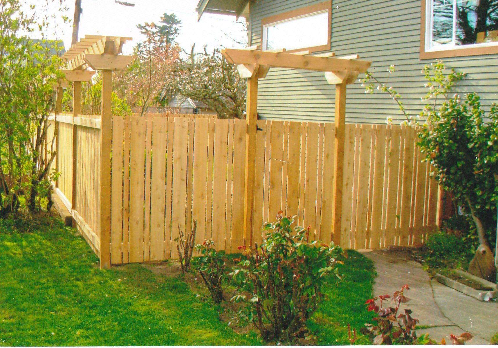 Modern wood fence