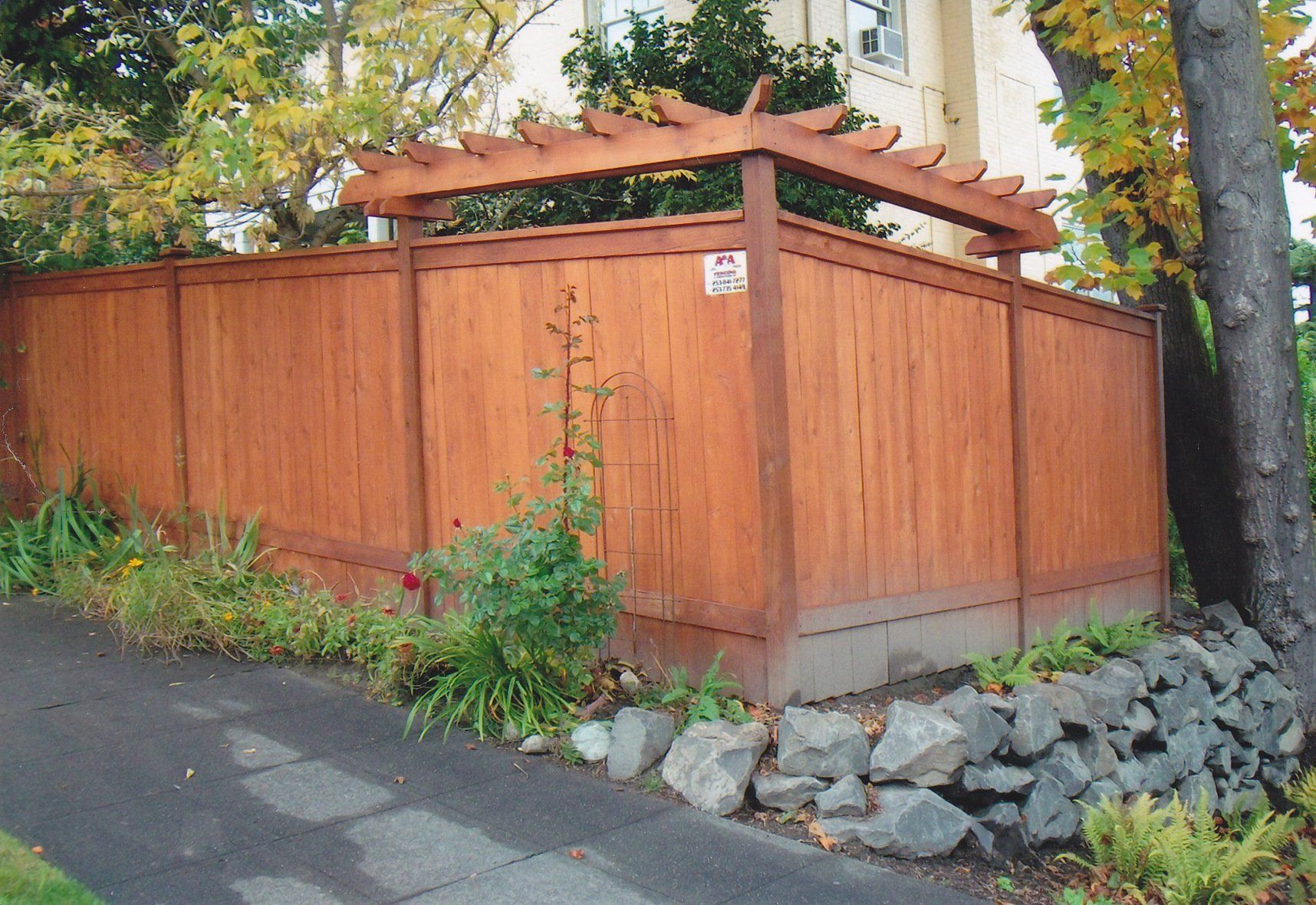 Modern wood fence