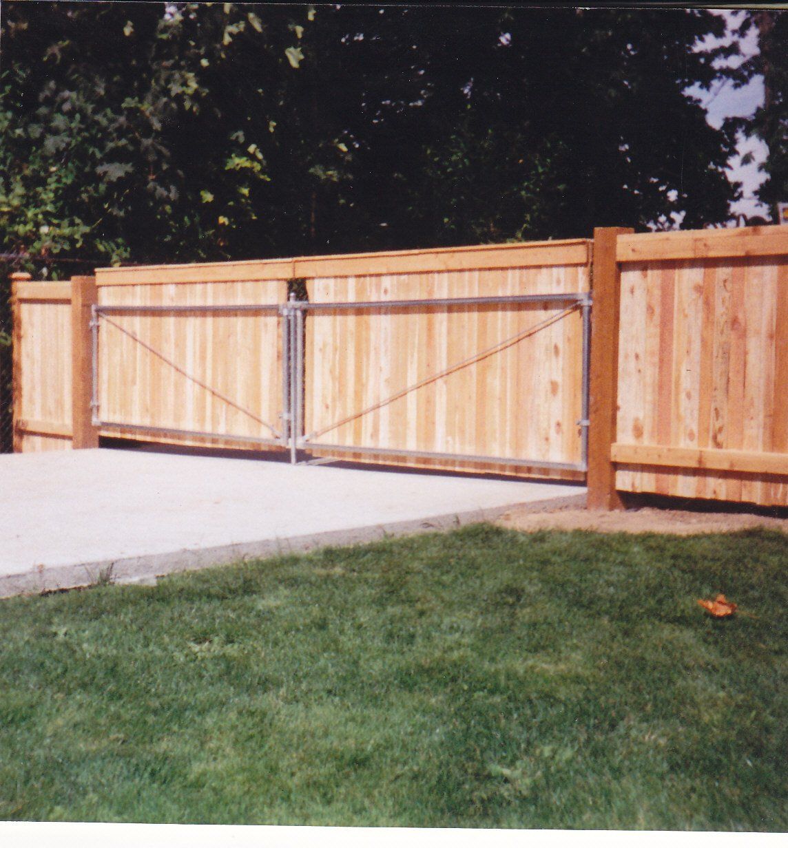 Modern wood fence