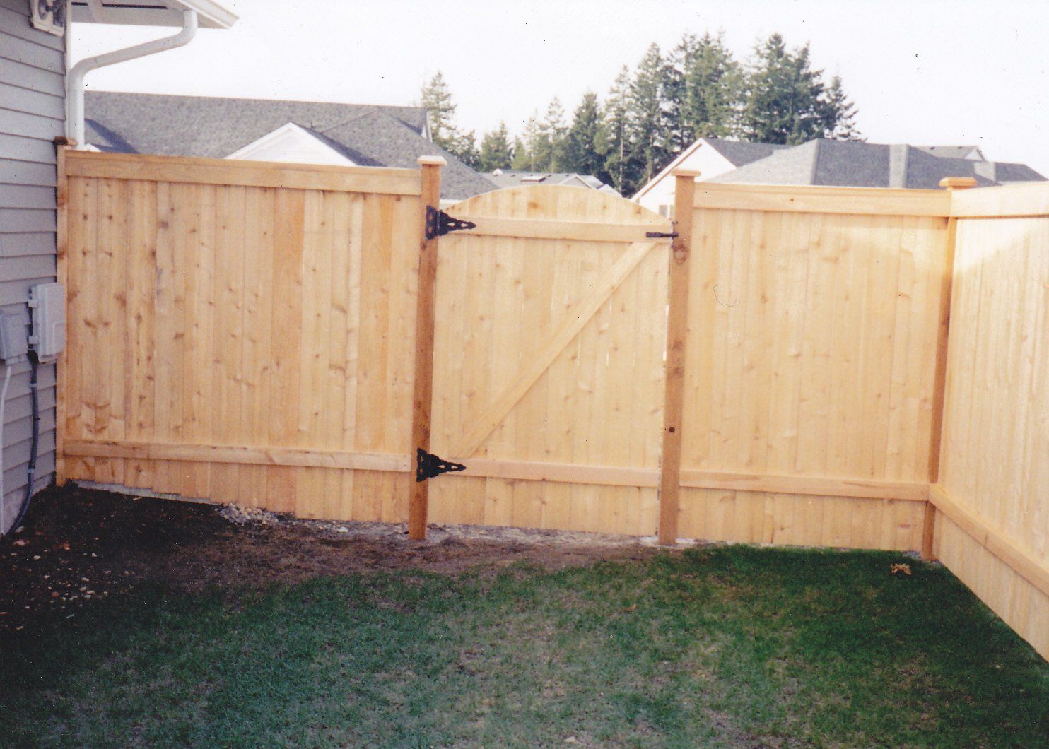 Cedar wood fence