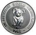 Circular silver coin featuring a koala and the words “AUSTRALIA KOALA BEAR” and “1988”