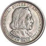 Obverse of a silver commemorative coin with a profile portrait and circular text reading “United States of America”