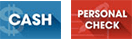 Cash, Personal check