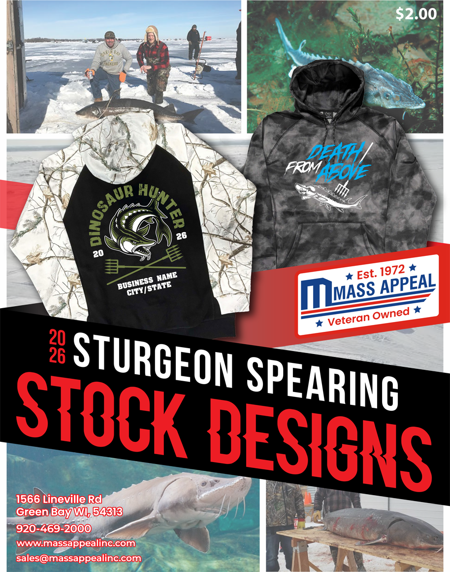 A poster for sturgeon spearing stock designs.