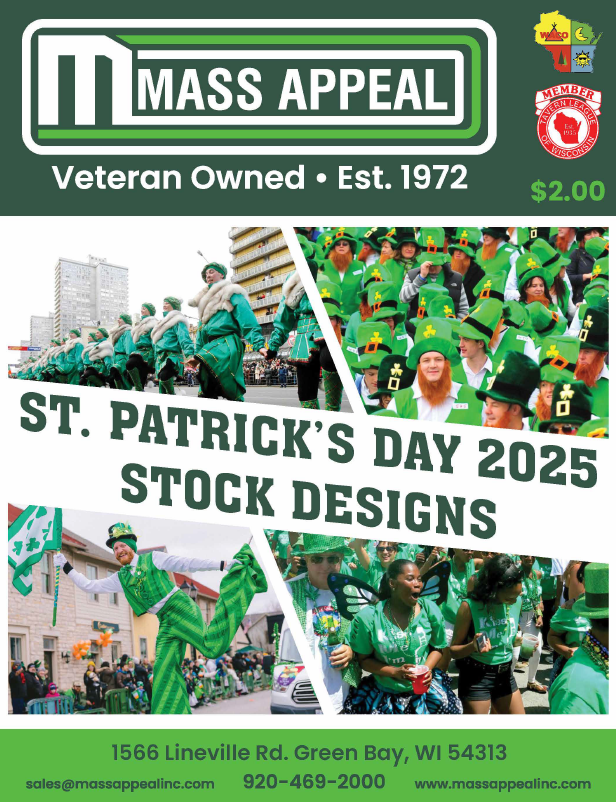 A mass appeal poster for st. patrick 's day 2025 stock designs