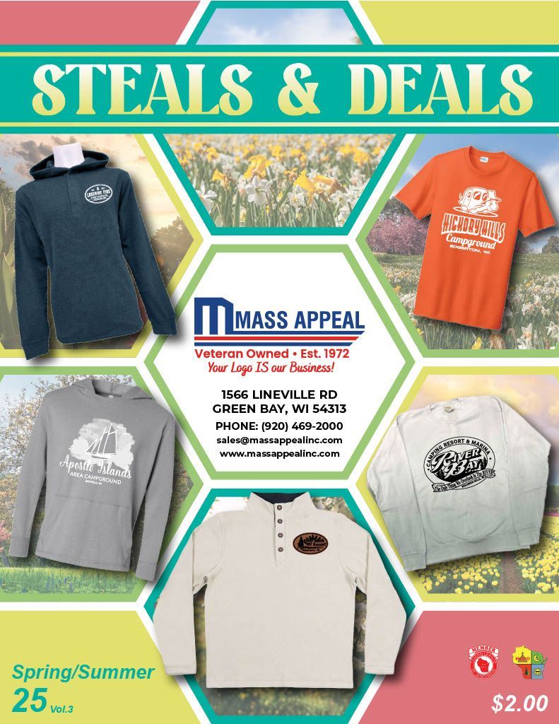 A flyer for steals and deals for spring and summer