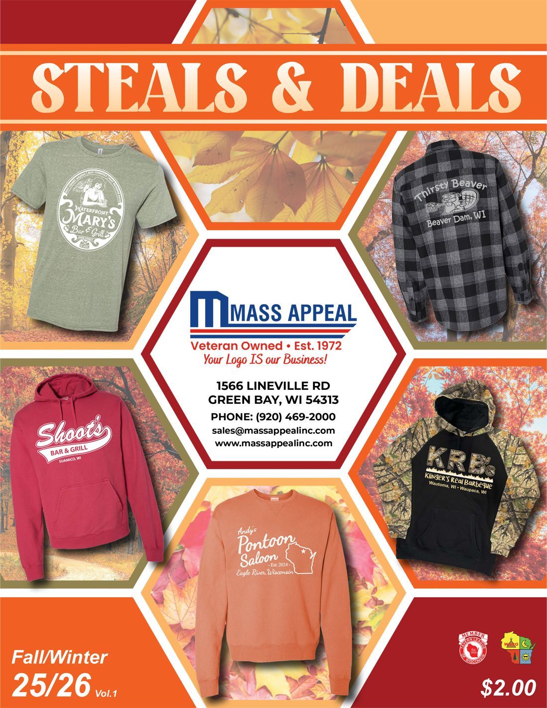 A flyer for steals and deals for spring and summer