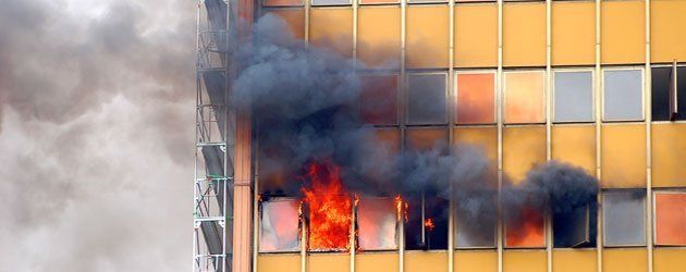 Building burning
