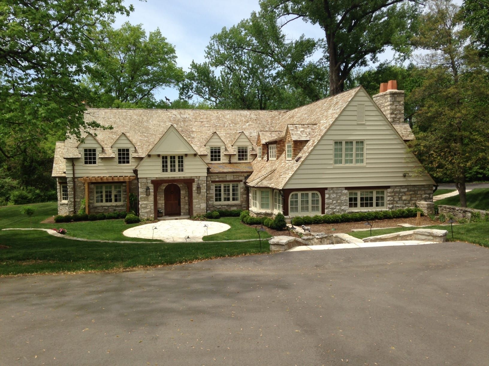 Home addition project with new walkways