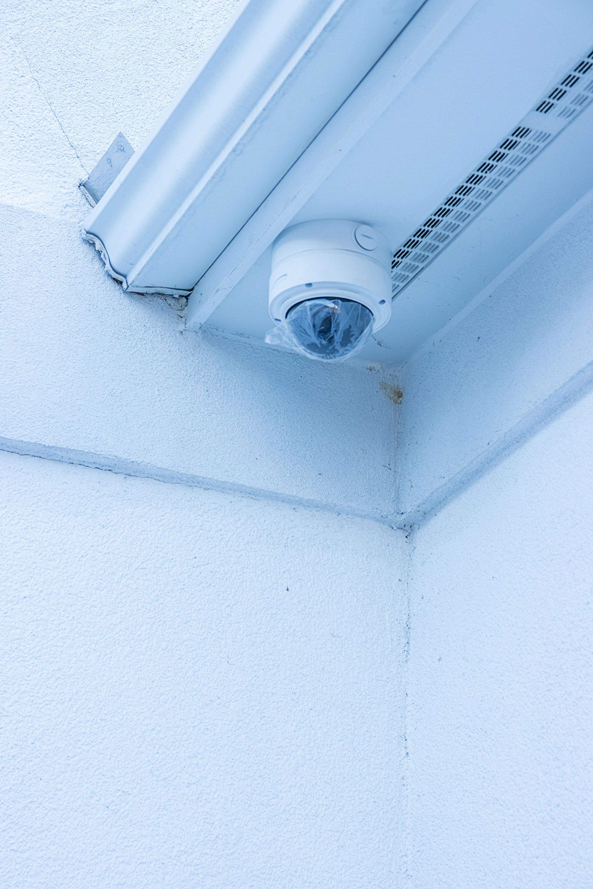 CCTV covered in plastic