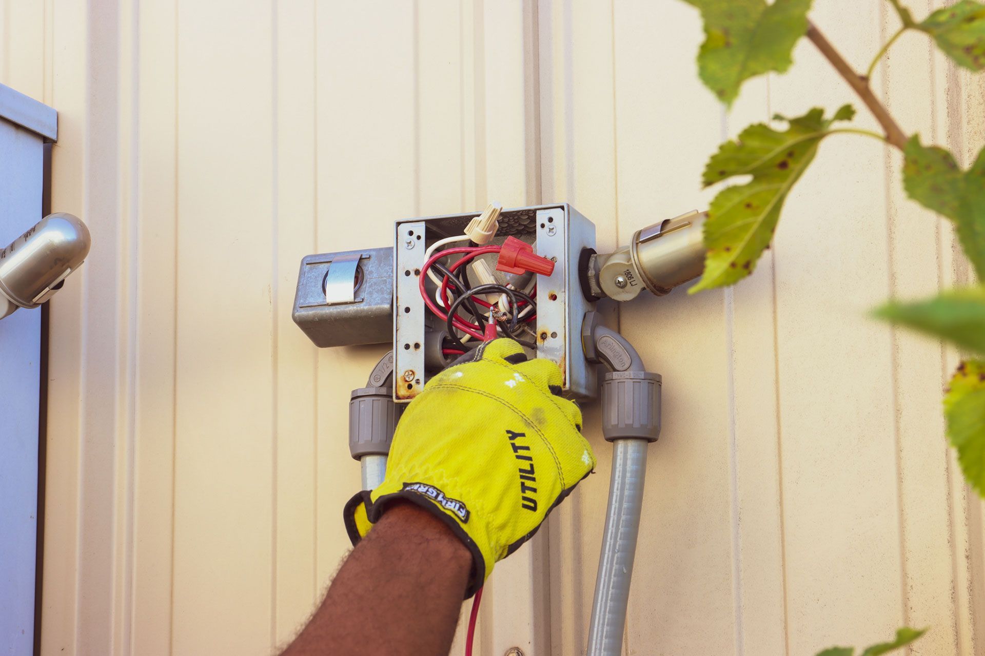 white and red wiring