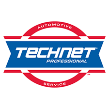 A blue and red logo for technet professional automotive service.