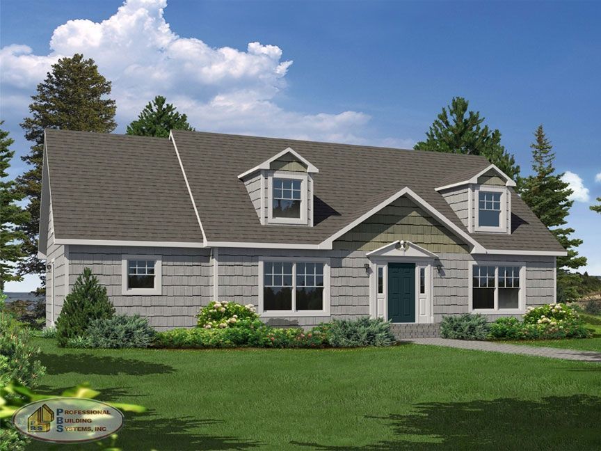 An artist 's impression of a house with a brown roof