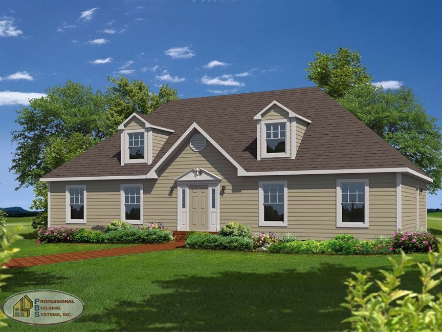 An artist 's impression of a house with a brown roof