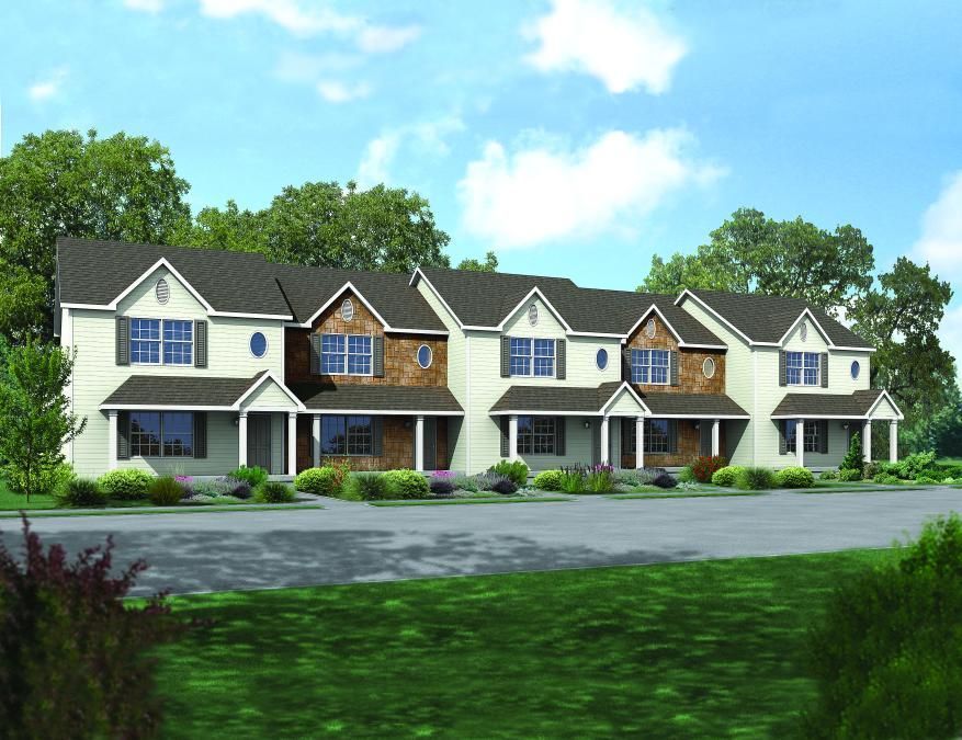 An artist 's impression of a row of houses
