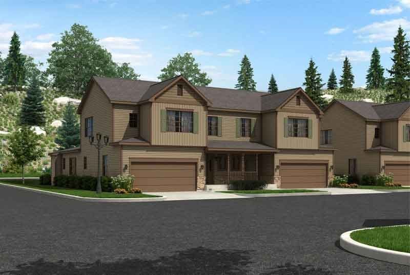 An artist 's impression of a row of houses