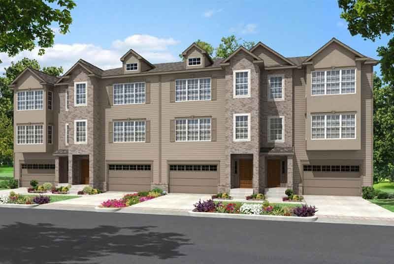 An artist 's impression of a row of townhouses