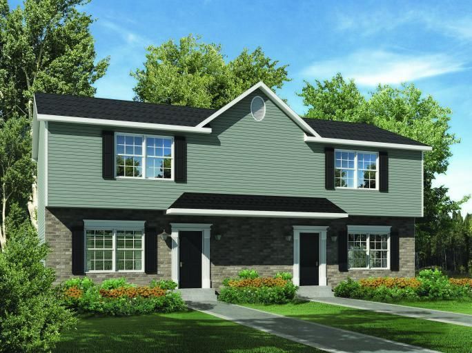 An artist 's impression of a duplex house