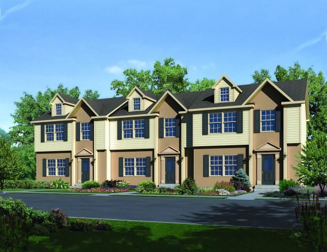 An artist 's impression of a row of townhouses