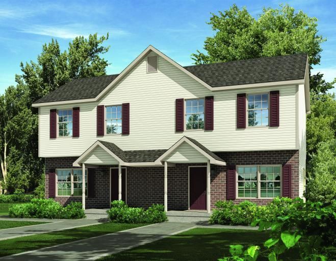 An artist 's impression of a duplex house