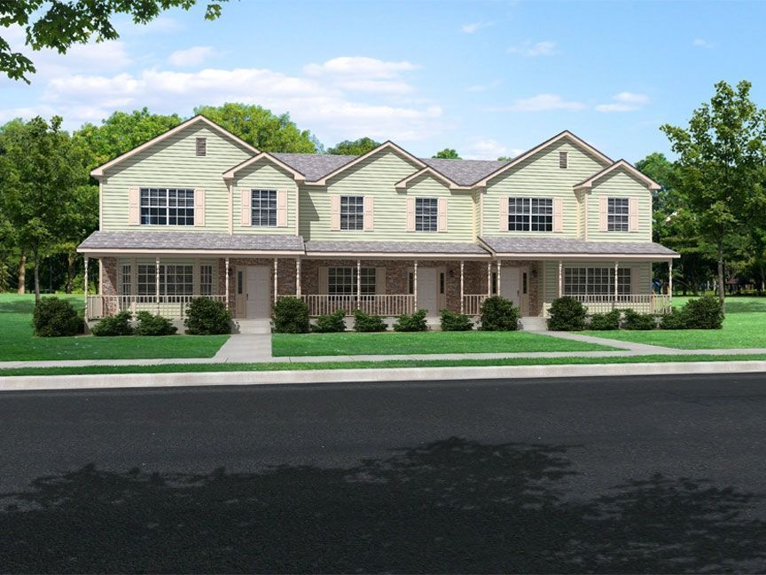 An artist 's impression of a row of houses