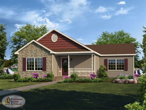 An artist 's impression of a house with a red roof