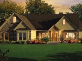 An artist 's impression of a house with a lot of windows