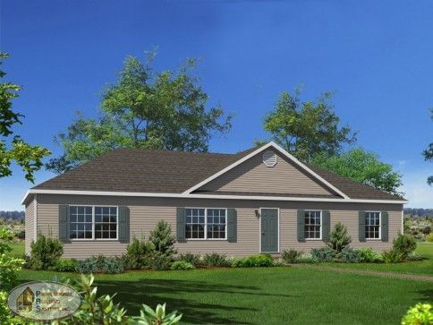 An artist 's impression of a house with a brown roof