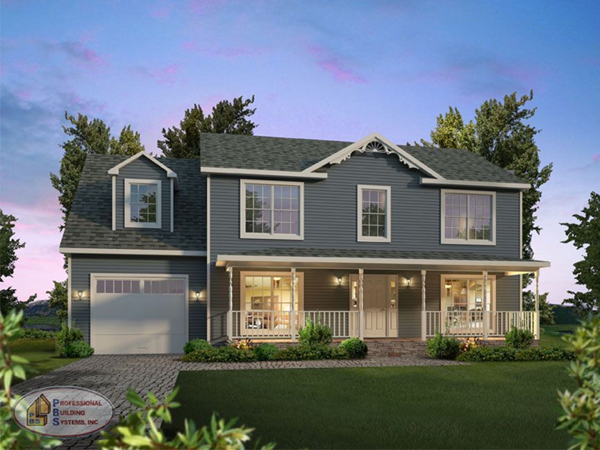 An artist 's impression of a house with a large garage