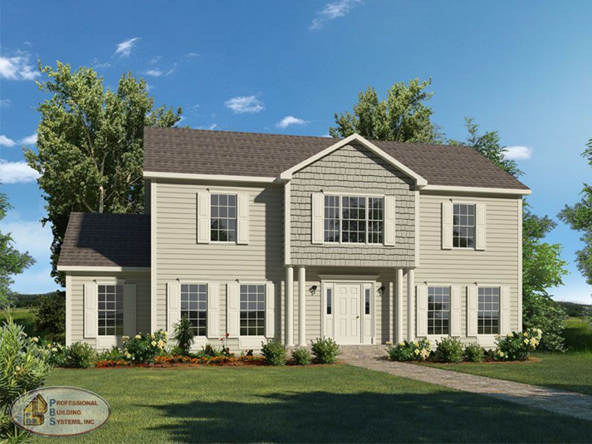 A large house with a lot of windows and shutters