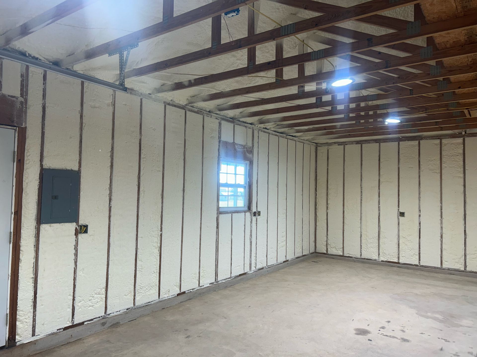 A room with a lot of foam on the walls and ceiling.