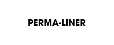 A black and white logo for perma-liner on a white background.