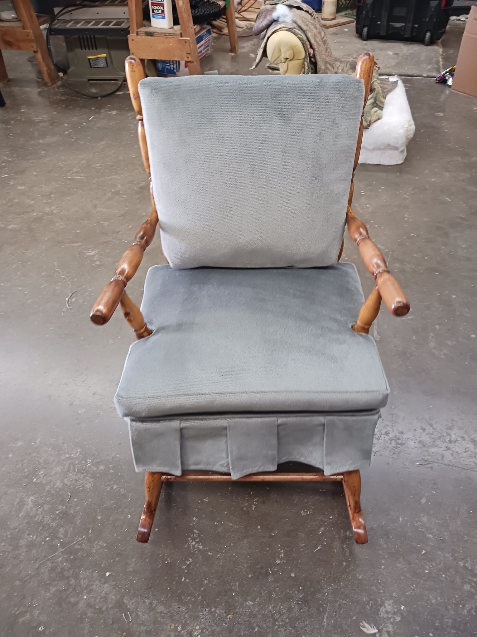 gray chair upholstery