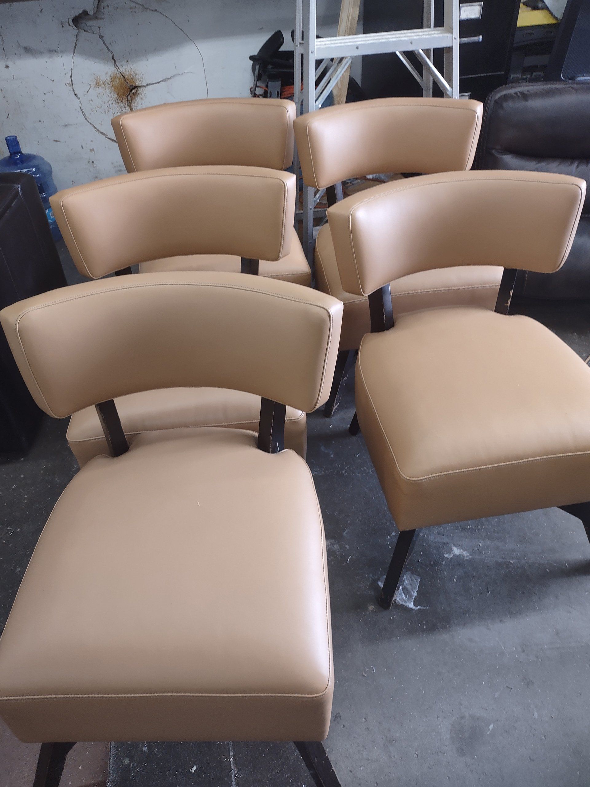 Leather dining chairs