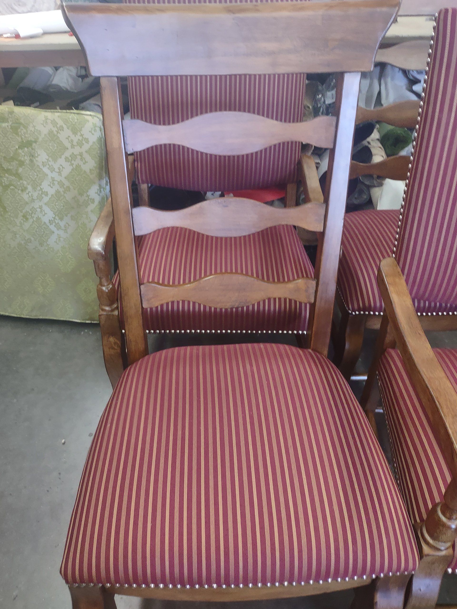 Wood chair with cushion