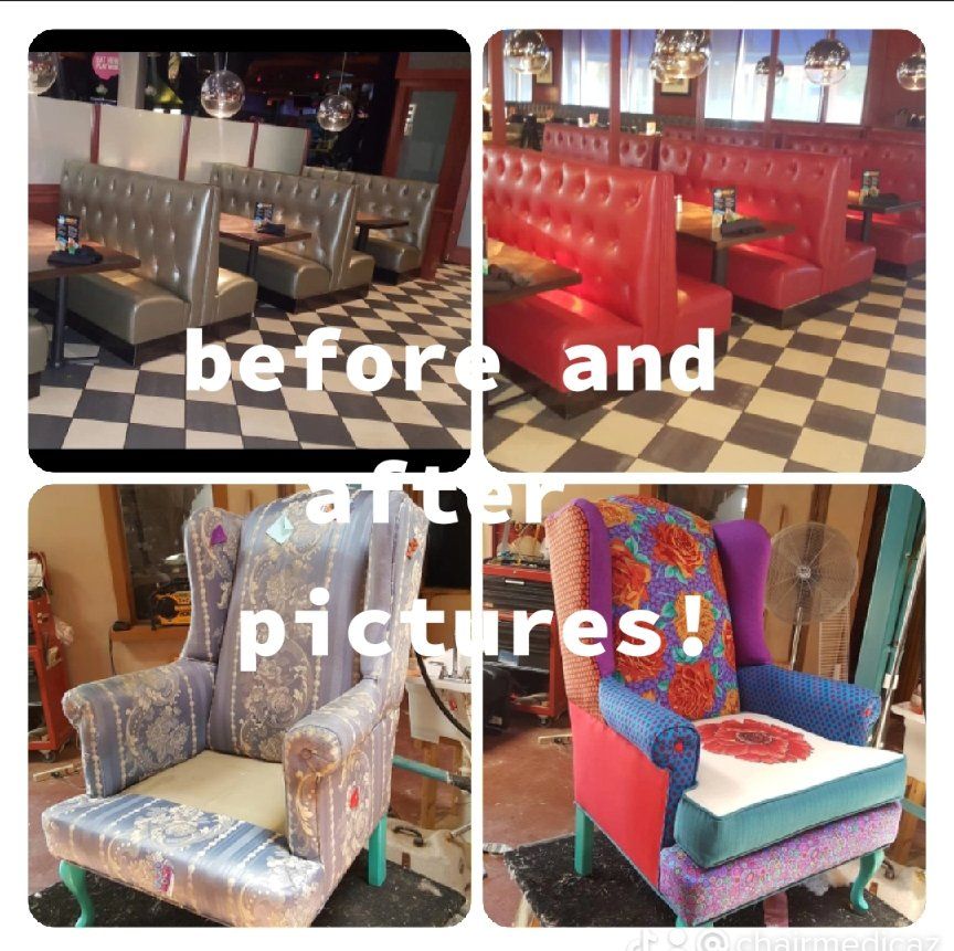 Before and after upholstery by Chair + Medic LLC