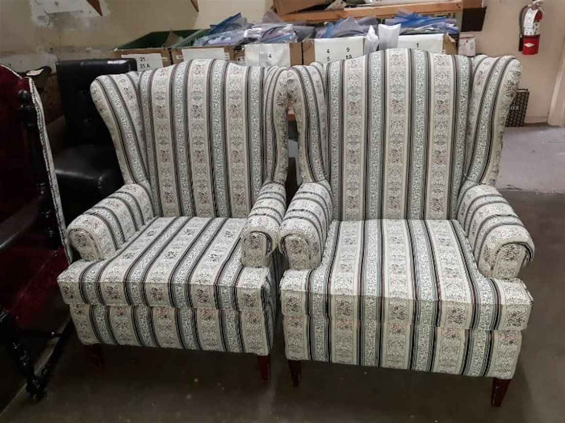 Twin armchairs