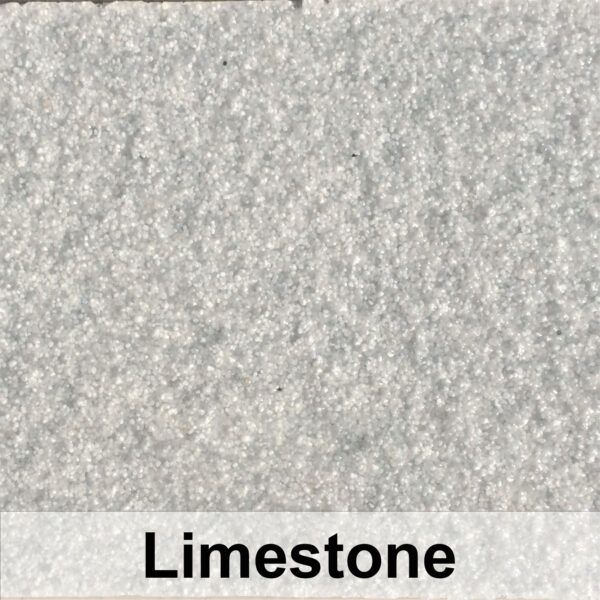 Light gray limestone surface, finely textured.